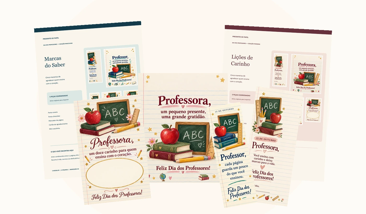Demonstração do Kit de Lembrancinhas para o Dia dos Professores