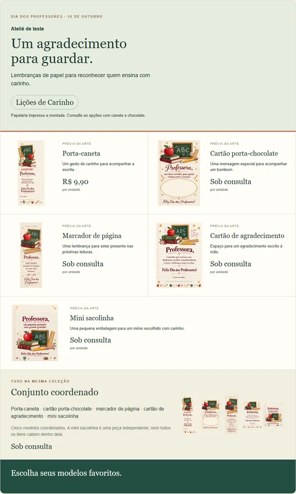Prévia da Vitrine de Encomendas para WhatsApp